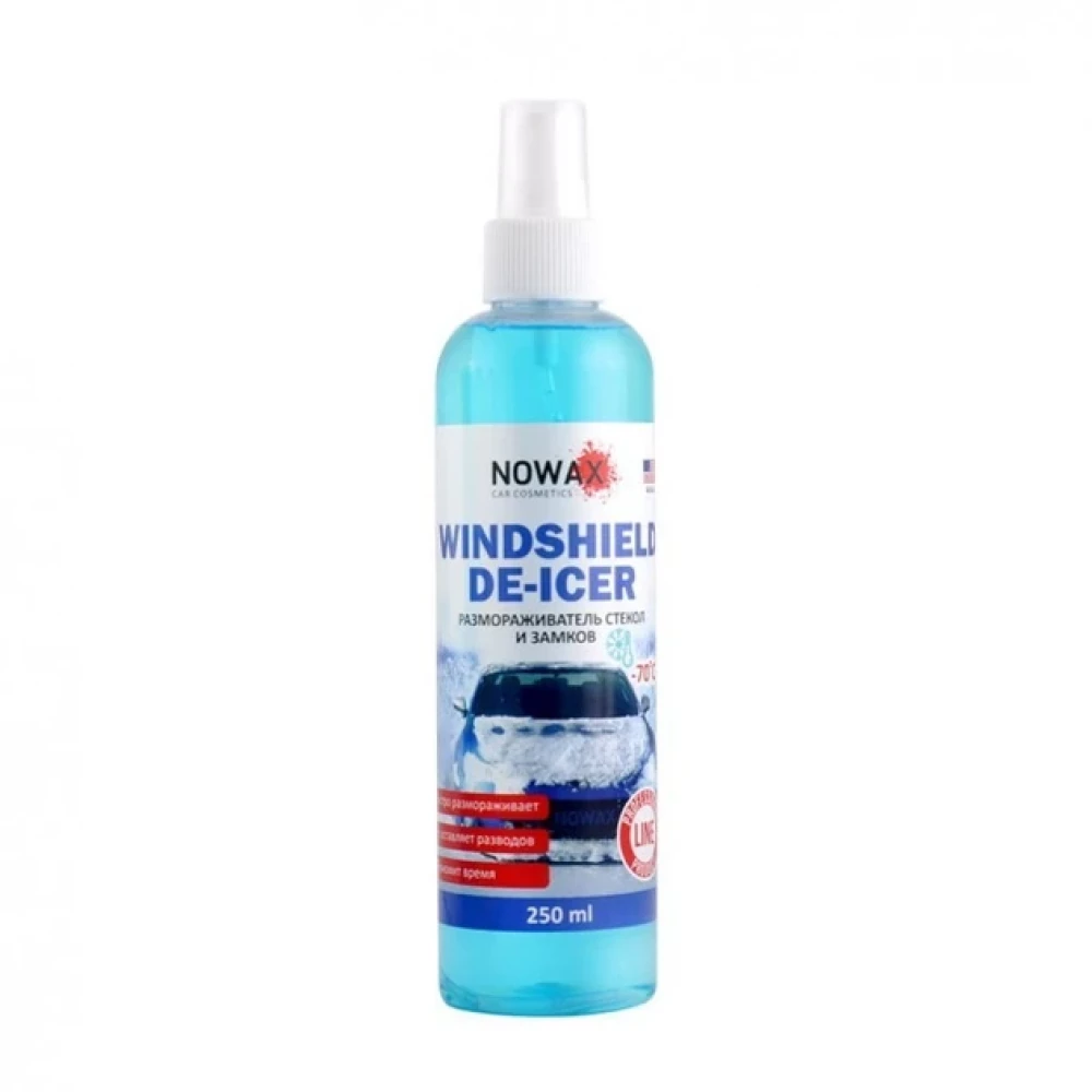 NOWAX Розморожувач скла і замків Windshield DE-ICER 250мл -70*С